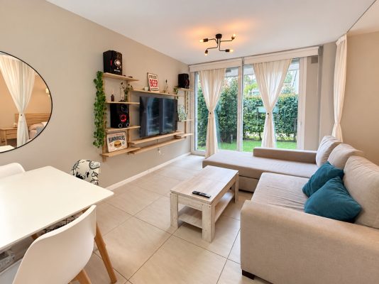 For Sale 1-bedroom Apartment with Garden and Parking. Furnished!