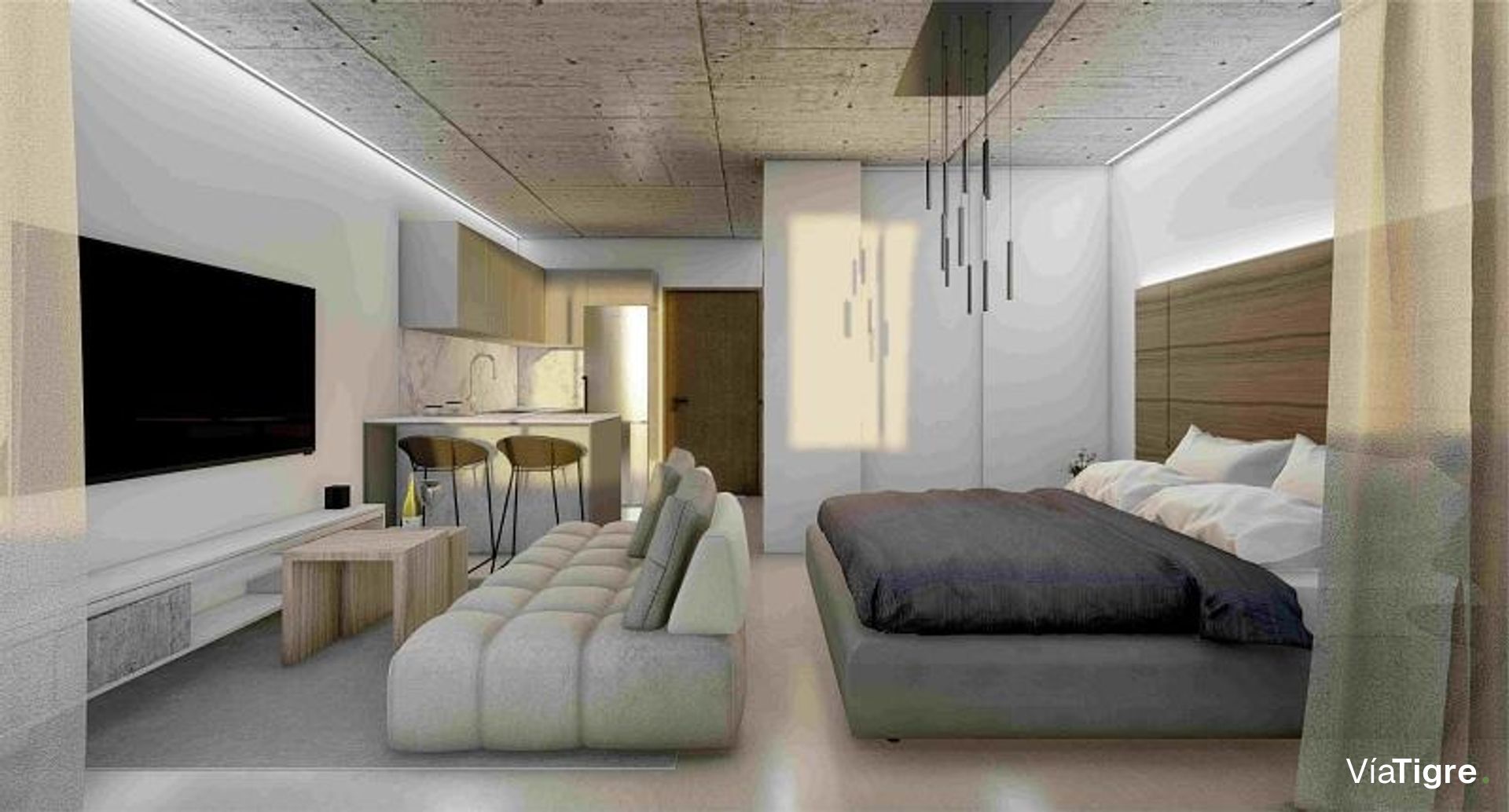Vende monoambiente Brickell Joven2 Tigre piso alto